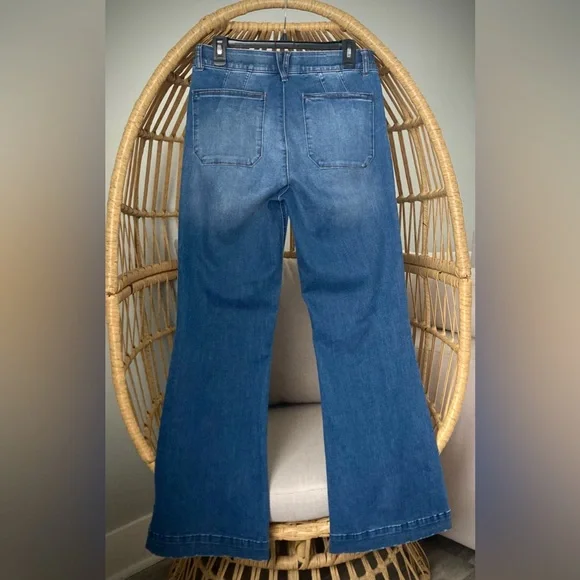 Democracy Ab Technology High Rise Flare Jeans Size 10 | Boho Chic Denim - Picture 2 of 4